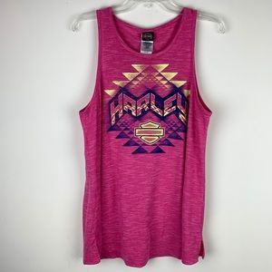 Harley Davidson Pensacola Pink Tank Top Sz L